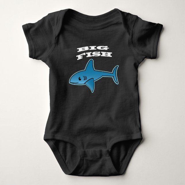 Big Fish - Baby Jersey Bodydräkt T Shirt (Framsida)