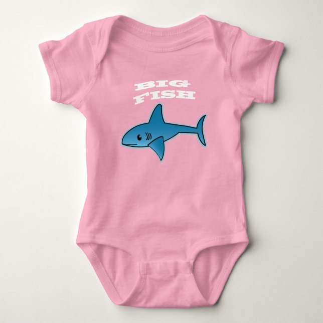 Big Fish - Baby Jersey Bodydräkt T Shirt (Framsida)