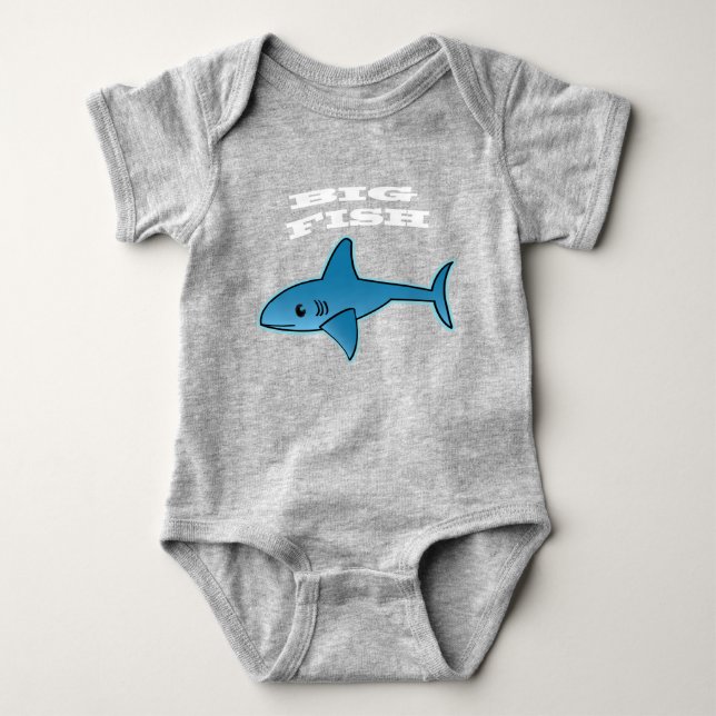 Big Fish - Baby Jersey Bodydräkt T Shirt (Framsida)