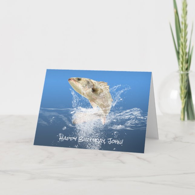 Big Fish-födelsedag Kort (Framsida)