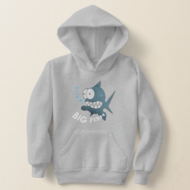 Big Fish - Kids' Pullover Hoodie  T Shirt (Laydown)