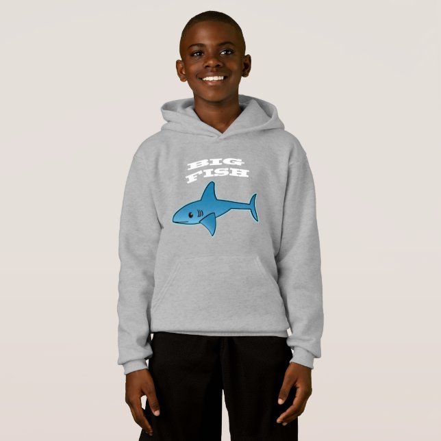 Big Fish - Kids' Pullover Hoodie T Shirt (Hel framsida)
