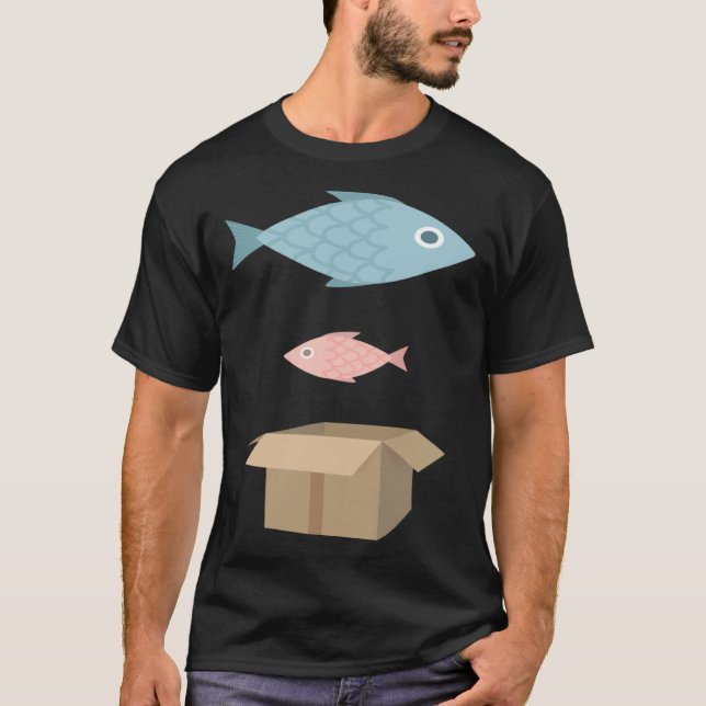 Big fish little fish cardboard box t shirt (Framsida)