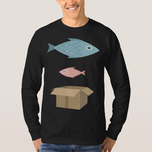 Big fish little fish cardboard box t shirt (Framsida)