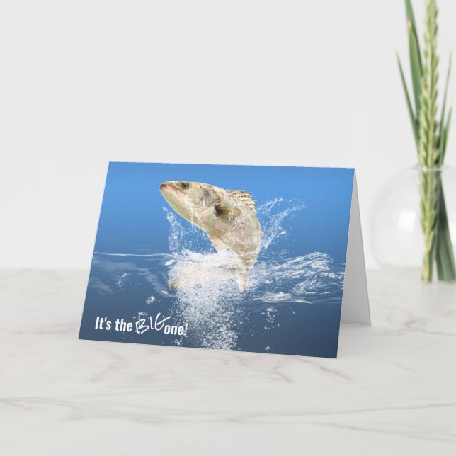Big Fish Milestone-födelsedag Kort (Framsida)