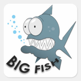 Big Fish - Square Stickers Fyrkantigt Klistermärke