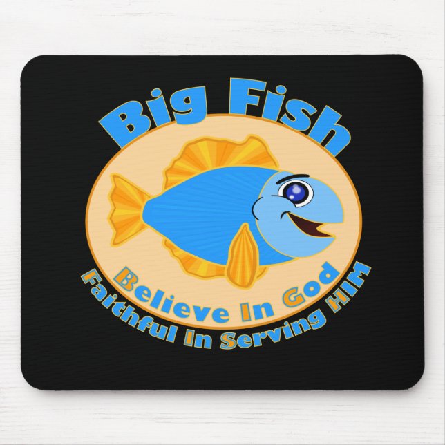 Big Fish tror på Gud Musmatta (Framsidan)
