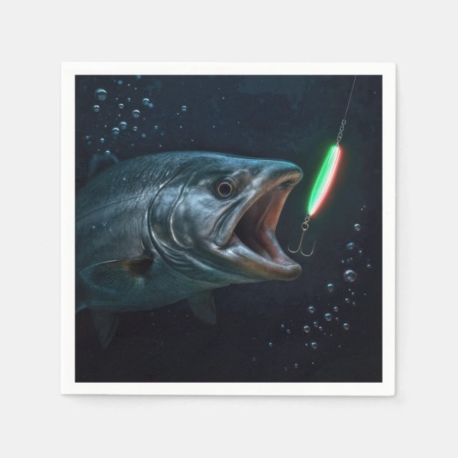 Big Fish with Neon Lure Pappersservett (Framsidan)