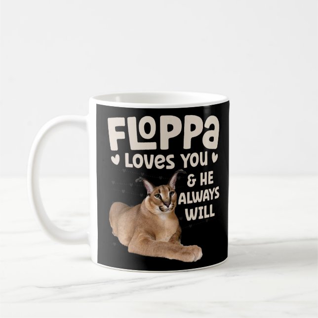 Big Floppa Caracal Cat Meme Floppa Kärlek You Al A Kaffemugg (Vänster)