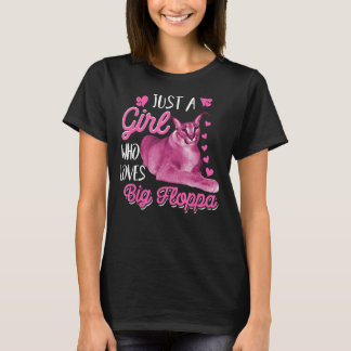 Big Floppa Caracal Cat Meme Girl Kärlek Big Flo T Shirt