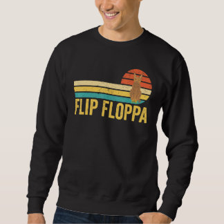 Big Floppa Caracal Cat Meme Retro Flip Floppa Lång Ärmad Tröja