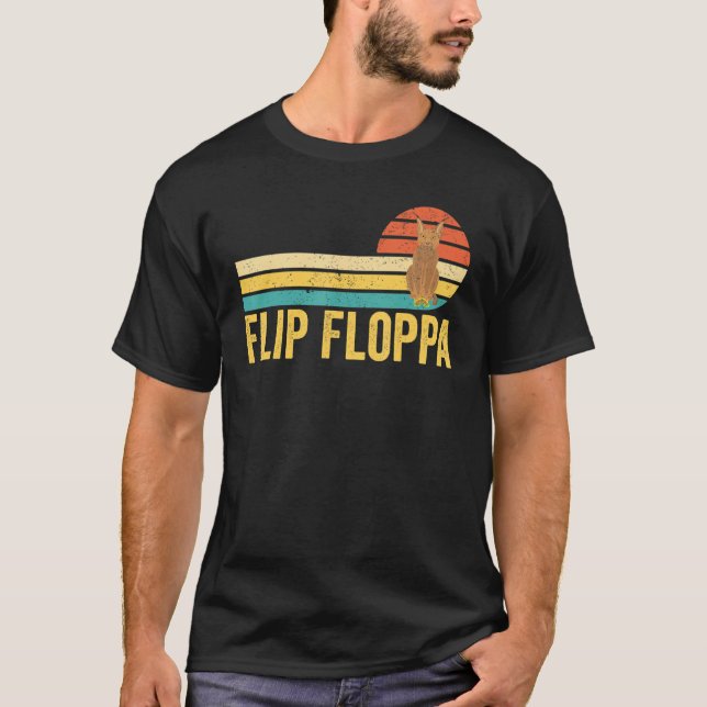 Big Floppa Caracal Cat Meme Retro Flip Floppa T Shirt (Framsida)