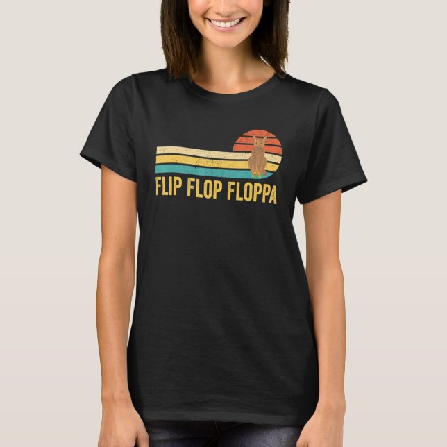 Big Floppa Caracal Cat Meme Retro Flip Floppa T Shirt (Framsida)