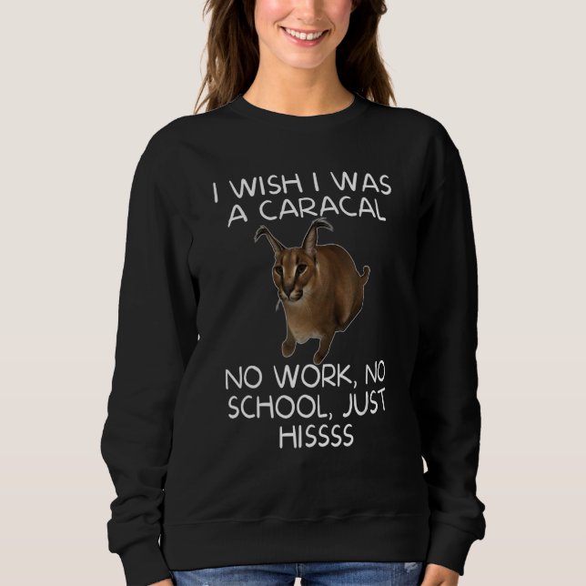 Big Floppa Cute Big Caracal Cat Hiss Meme T Shirt (Framsida)