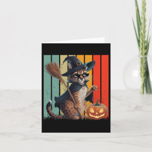 Big Floppa Meme Caracal Cat Halloween Kort