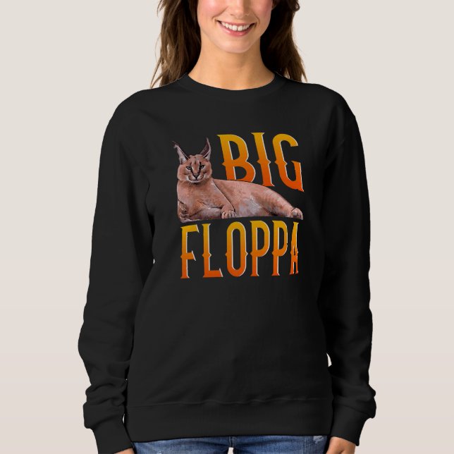 Big Floppa Meme Cute Caracal Cat T Shirt (Framsida)