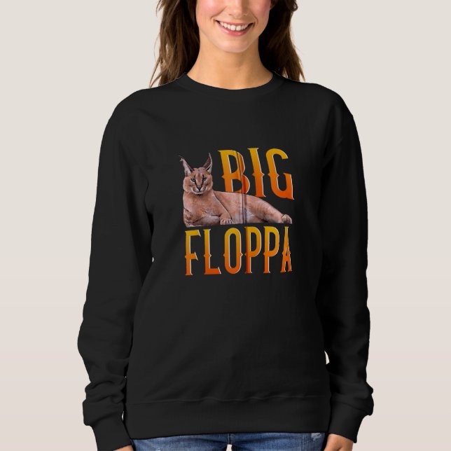 Big Floppa Meme Cute Caracal Cat Zip T Shirt (Framsida)