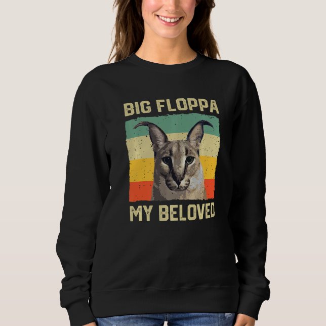 Big Floppa My Beloved Meme Cute Caracal Cat retro  T Shirt (Framsida)