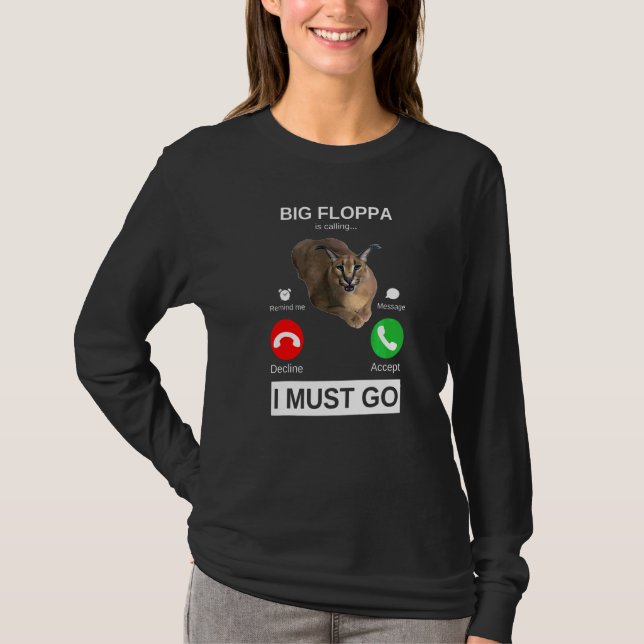 Big Floppa Ringer Caracal Stora Katt Meme Katt Fl T Shirt (Framsida)