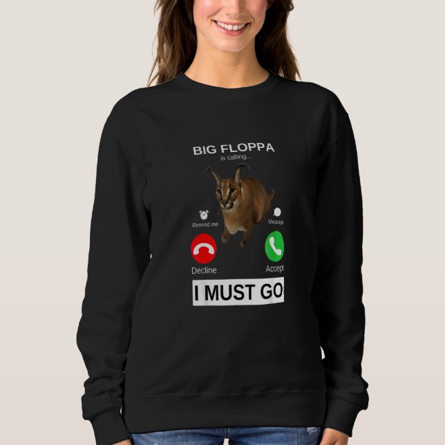 Big Floppa Ringer  Caracal Stora Katt Meme T Shirt (Framsida)