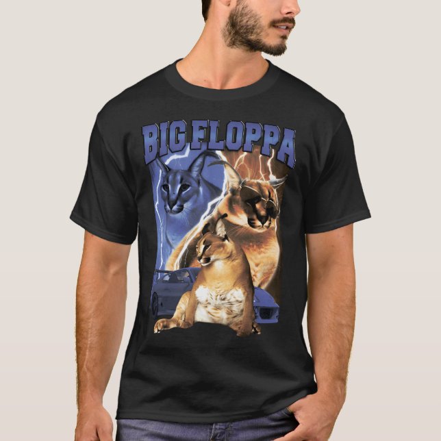Big Floppa Vintage Rap T Shirt (Framsida)