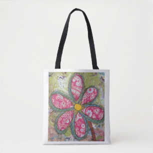 Big Flower Tote Tygkasse