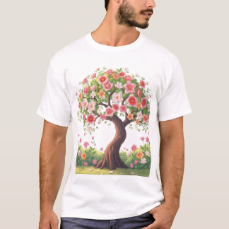 Big Flowers Träd T-shirt