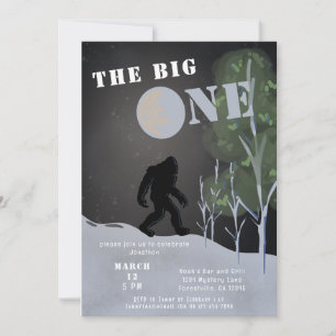 Big Foot Big One Första födelsedag Inbjudningar