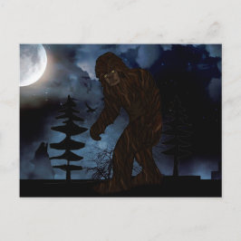 Big Foot eller Sasquatch Varg Howling Full Moon Vykort