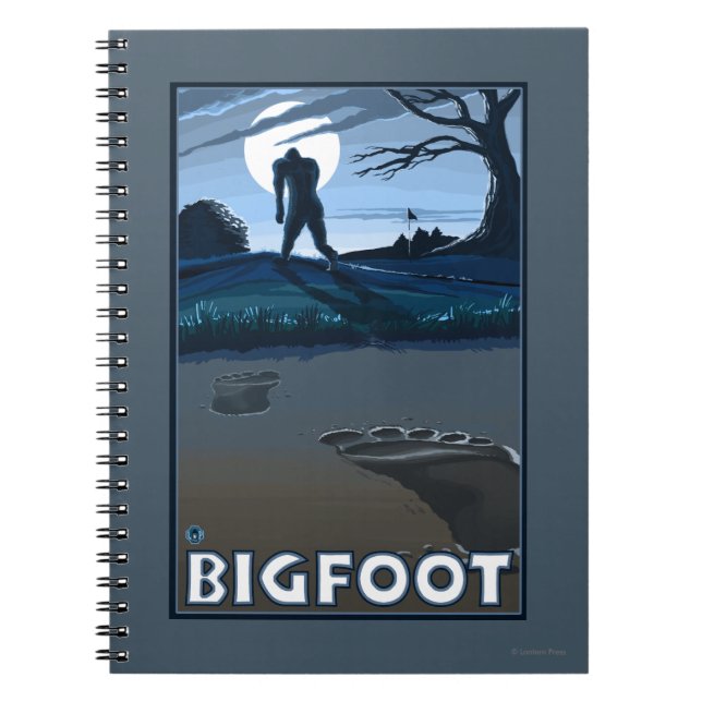 Big Foot går genom Golf Course Anteckningsbok (Framsidan)