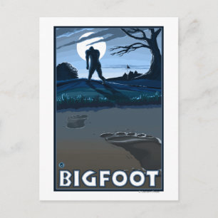 Big Foot går genom Golf Course Vykort
