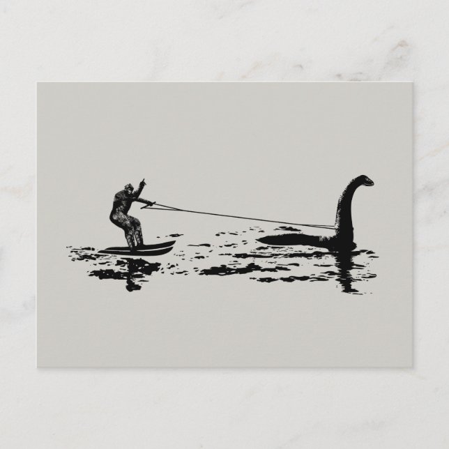 Big Foot och Nessie Vykort (Framsida)