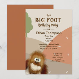 Big Foot/Sasquatch-Födelsedagsfest Inbjudningar