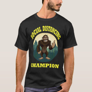 Big Foot Social Avstånd roligt T Shirt