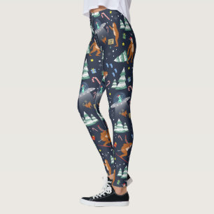 Big Foot, Utomjordingar och Rener Sci-Fi-jul Leggings