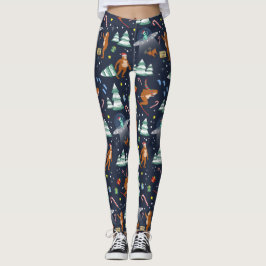 Big Foot, Utomjordingar och Rener Sci-Fi-jul Leggings