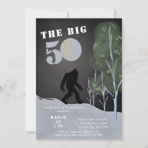 Big Foot Vild Äventyr 50:e födelsedagen Inbjudningar