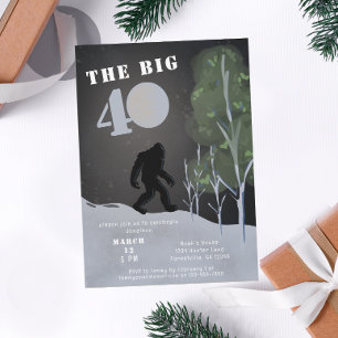 Big Foot Vilda Äventyret 40-årsfirande Inbjudningar