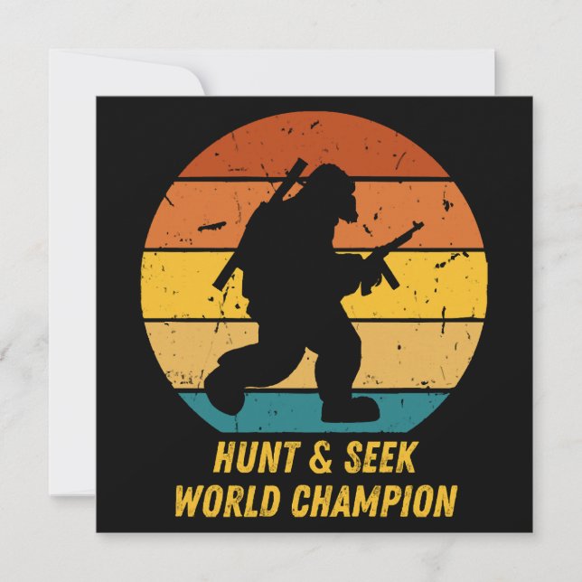 Big Foot vill inte Gömma och söka mer nu H Inbjudningar (Framsida)