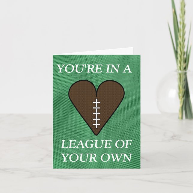 Big Football Älskare Valentine Day Card Tack Kort (Framsida)