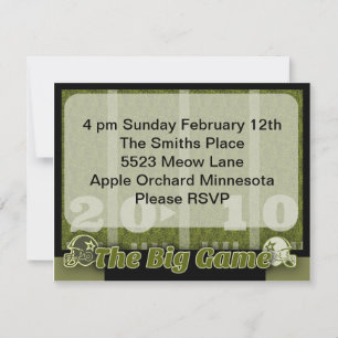Big Football Game Party Inbjudningar