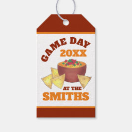 Big Football Game Tailgate Party Chip Cheese Dip Presentetikett