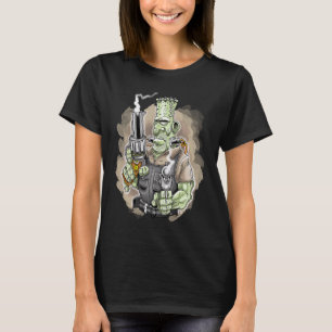 Big Frankie Big Caliber Gun 50-talets Biker Kultur T Shirt