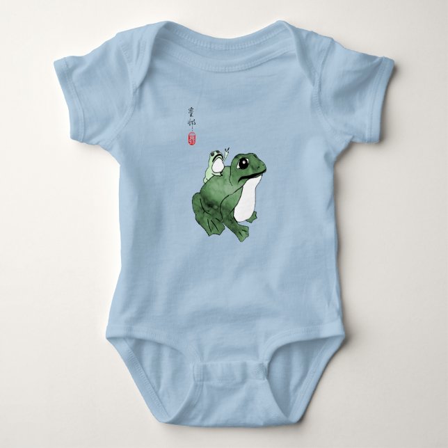 Big Frog Little Japanska Frog Toad 1800-talet T Shirt (Framsida)