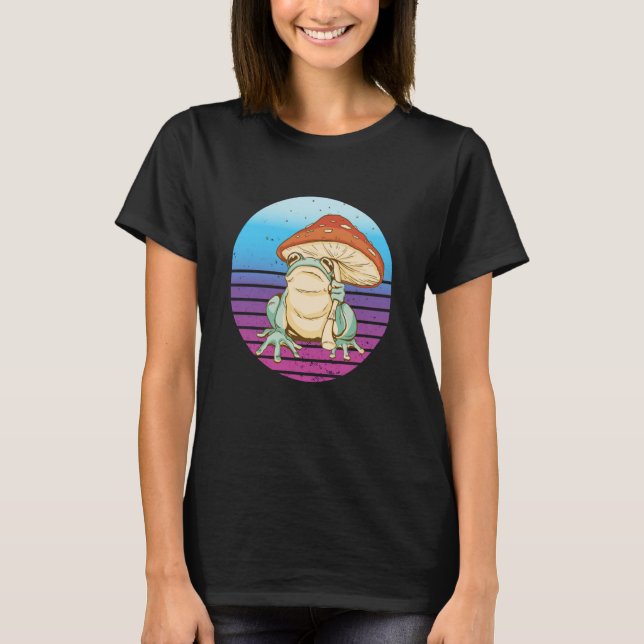Big Frog Mushroom Umbrella T Shirt (Framsida)