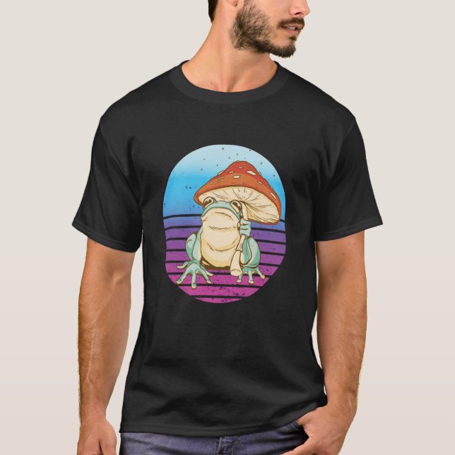 Big Frog Mushroom Umbrella T Shirt (Framsida)