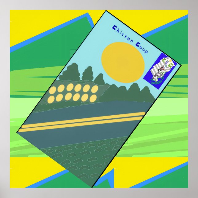 Big Funny Eggs Crossing the Road Poster (Framsidan)