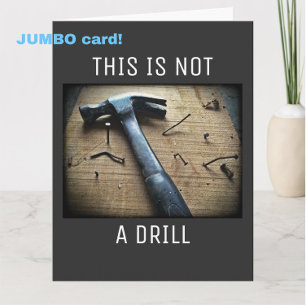 Big Funny Fars dag "Detta är ingen borr" Pun Kort