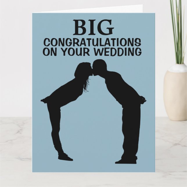 BIG GIANT BRÖLLOP GIFTERMÅL GRATTIS CARD KORT (Framsida)