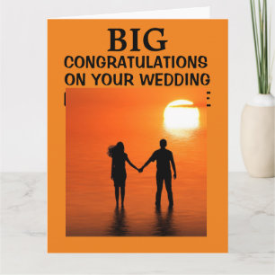 BIG GIANT BRÖLLOP GIFTERMÅL GRATTIS CARD KORT